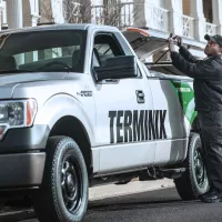 Terminix technician with service truck